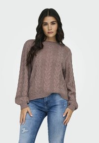 ONLY NORMAL GESCHNITTEN RUNDHALS - Maglione - rose brown