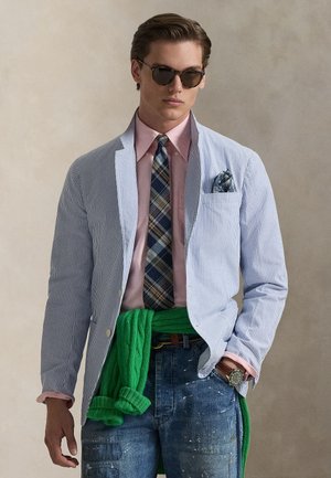 POLO SOFT MODERN FIT SEERSUCKER JACKET - Sako - bright blue/white