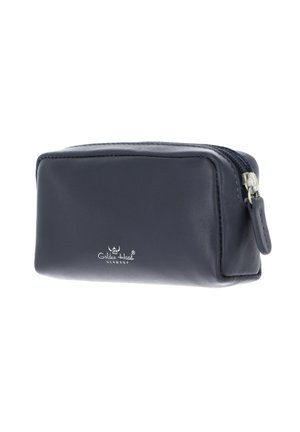 Rectangular black leather zippered pouch with a pull tab and a small white "Golden Head Germany" logo on the front center.