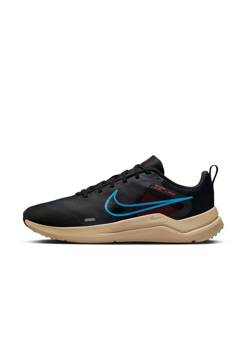 Nike Performance DOWNSHIFTER 12 - Tekaški copati za cesto - dark smoke grey/laser blue/khaki/bright crimson/black