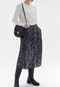 Caroll MALO - Gonna a pieghe - bleu marine