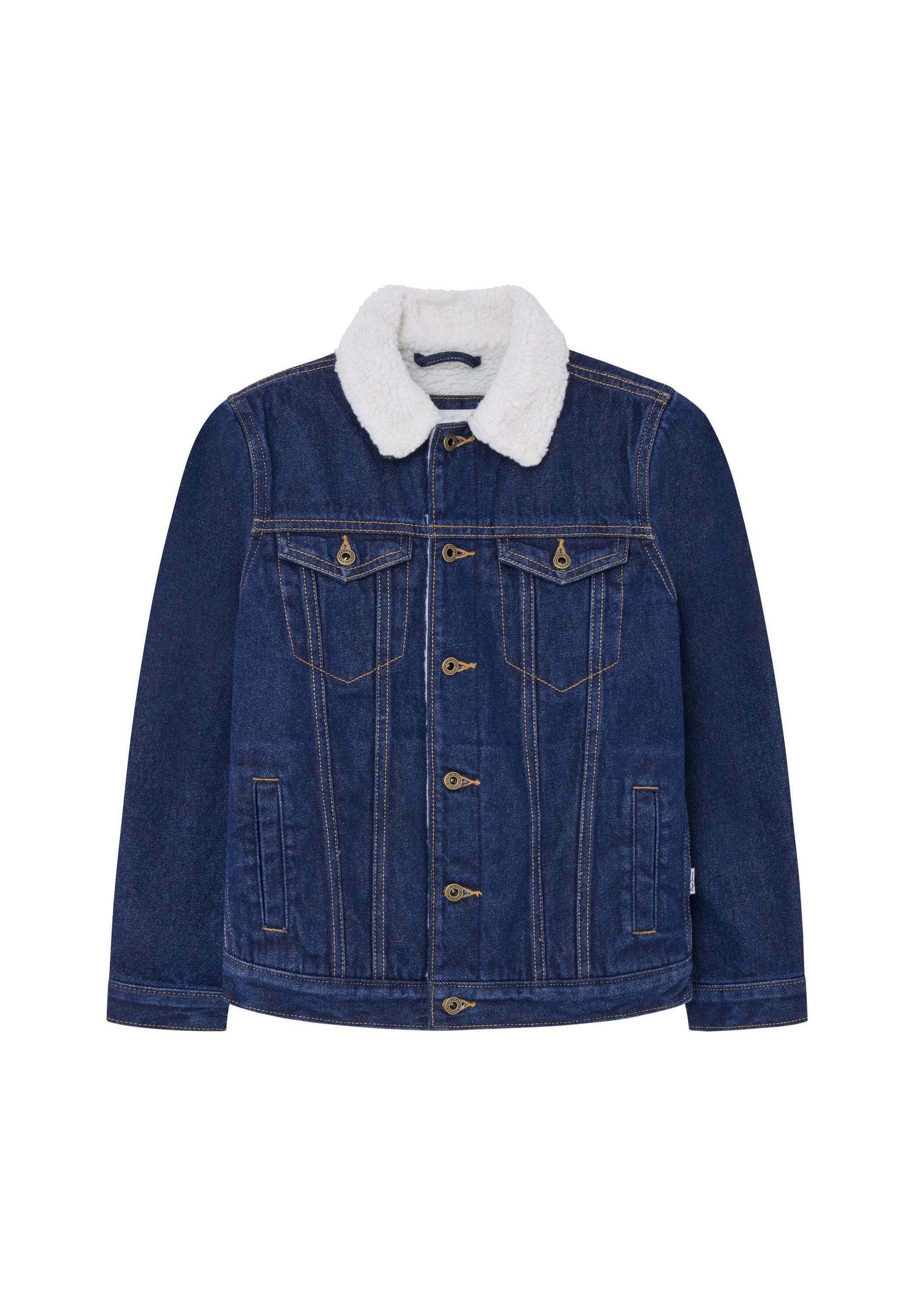 Pepe Jeans Légendaire Junior Veste En Jean Garçon - Bleu Moyen, Style Classique Et Confortable