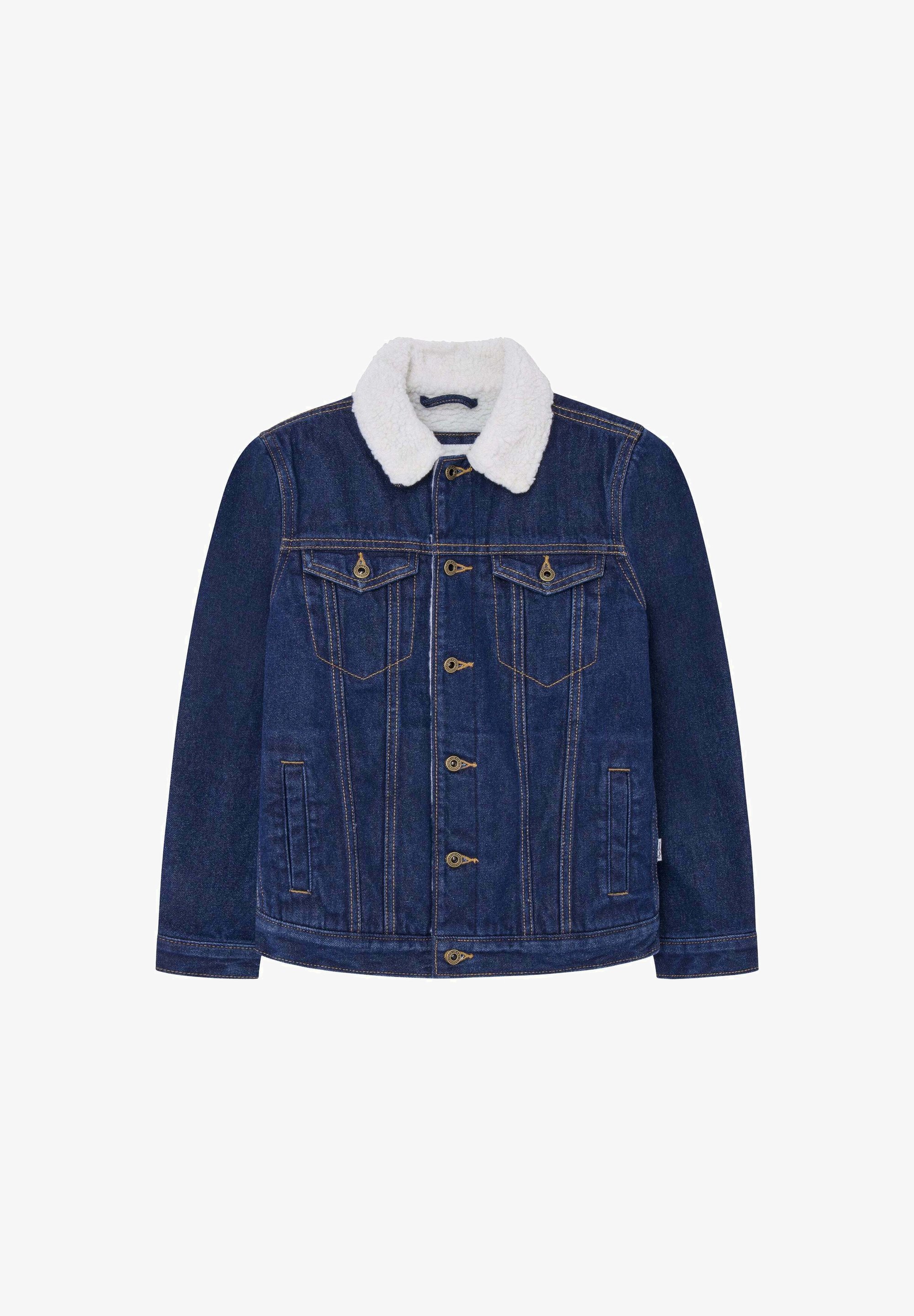 Pepe Jeans Légendaire Junior Veste En Jean Garçon - Bleu Moyen, Style Classique Et Confortable