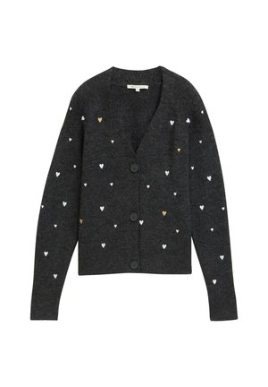 TOM TAILOR DENIM Gilet - anthracite heart embroidery