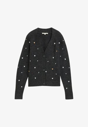TOM TAILOR DENIM Kardigan - anthracite heart embroidery