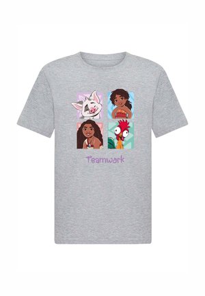 MOANA-TEAMWORK - Print T-shirt - heather grey
