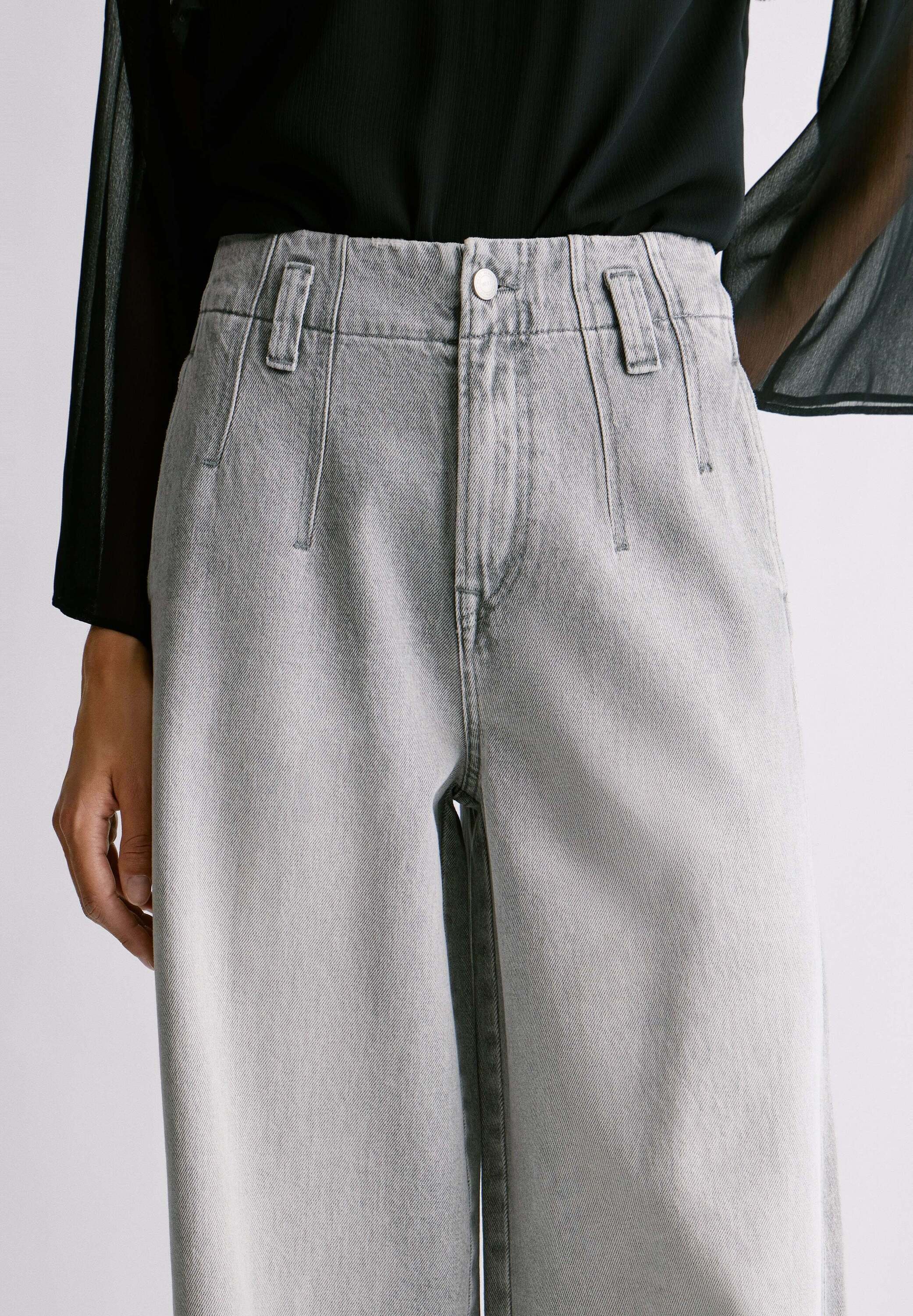 Pepe Jeans W11 WIDE LEG UHW JAIMY GREY - Wide Leg - 10oz grey