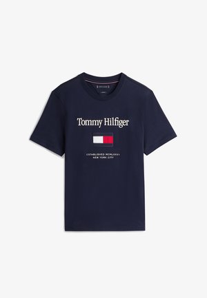 Tommy Hilfiger, FLAG - T-shirts print - desert sky