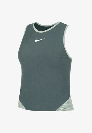Nike Performance TANK COURT DRI-FIT SLAM - Top - vintage green jade horizon white