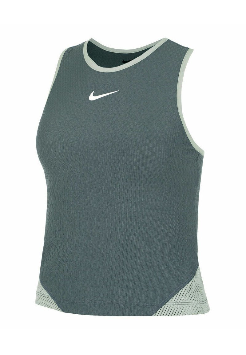 Nike Performance TANK COURT DRI-FIT SLAM - Top - vintage green jade horizon white