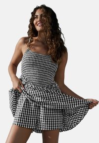 Next TALL FIT  - TEXTURED - Overal - black white