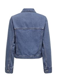 Ljusblå denimjacka med en klassisk design. Har spetsig krage, knappade manschetter och detaljer med söm vid ryggpartiet.