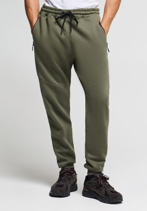 Terranova, PANTALONI TUTA CON ZIP E COULISSE - Pantaloni sportivi - salvia