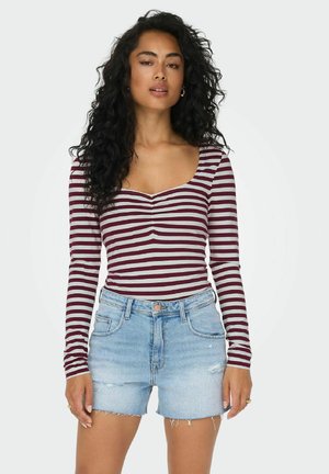 ONLY ONLFIFI RUCHING JRS - Langærmet T-shirt - chocolate truffle
