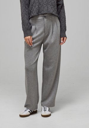 Urban Classics, WIDE LEG SOFT TOUCH SCUBA TAILORED TROUSERS - Pantalon classique - grey
