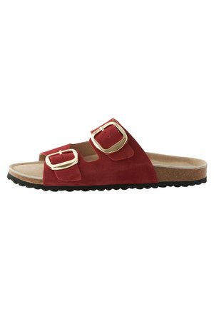 DOUBLE STRAP - Pantolette flach - red