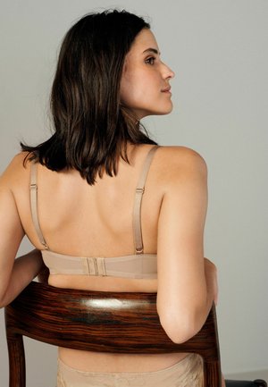 3 PACK - Triangle bra - black nude cream