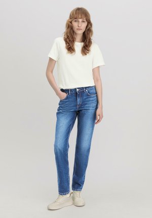 hessnatur HIGH RISE MOM - Jeans Relaxed Fit - dark blue