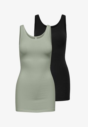 ONLLIVE LOVE NEW LONG 2PACK NOOS - Débardeur - black/desert sage
