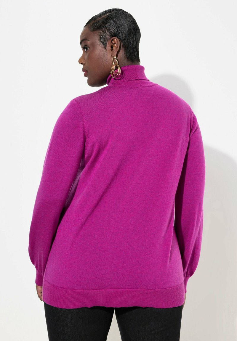 Vestido, Línea A, Jersey Con Cuello De Túnica, Manga Larga