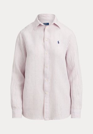 Polo Ralph Lauren, CLASSIC FIT STRIPED LINEN SHIRT - Skjortebluser - hint of pink/white