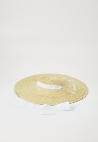 EMBROIDERED TIE RIBBON HAT - Klobúk - beige