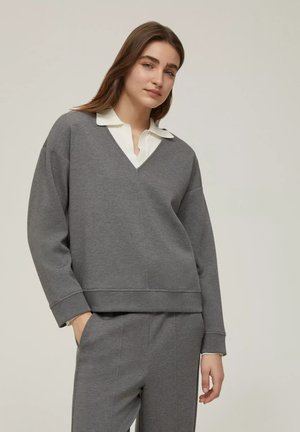 SCOLLO A V - Felpa - grigio
