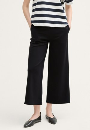 HIGH WAIST CULOTTE - Broek - deep black