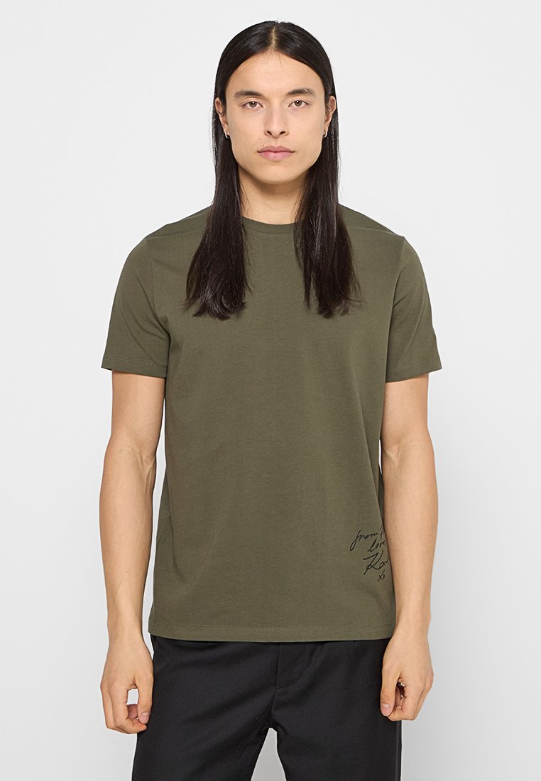 Karl Lagerfeld T-shirt basic olijfgroen