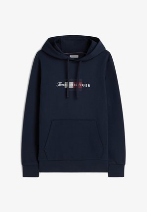 Tommy Hilfiger, SCRIPT FLAG HOODIE - BRAND LOVE - Sweat à capuche - desert sky