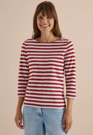 Cecil, BASIC SHIRT MIT BOAT NECK UND STREIFEN - T-shirt à manches longues - russet red