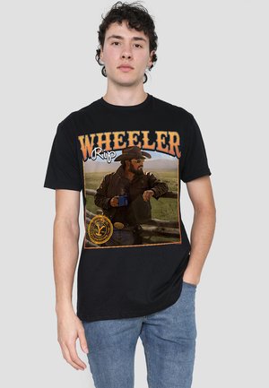 Cotton Soul, YELLOWSTONE COFFEE WITH RIP WHEELER - Print T-shirt - black