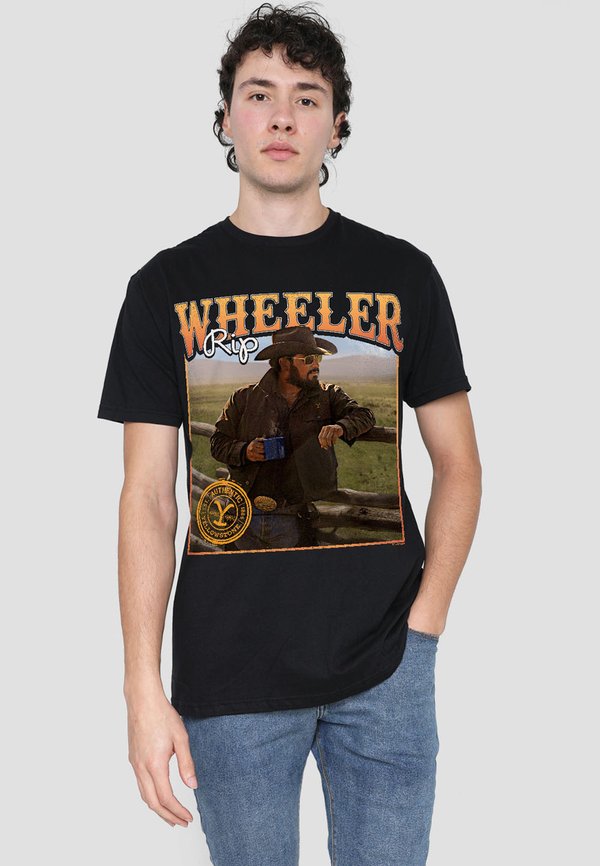 YELLOWSTONE COFFEE WITH RIP WHEELER - T-Shirt print