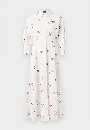 Pinko ASIMINA - Vestido camisero - bianco/nero