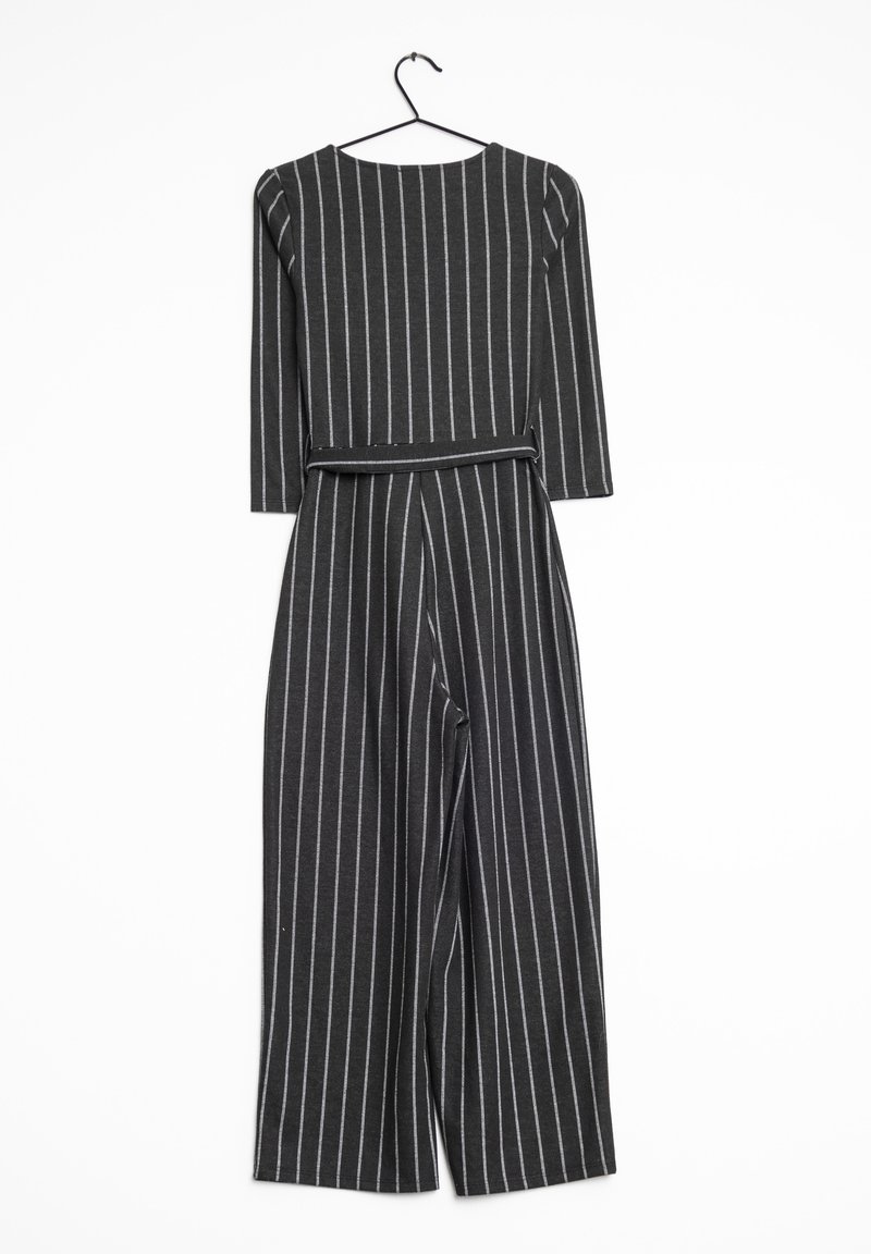 Wide Leg Bershka Jumpsuit Striped Bershka Jumpsuit Black (Pre-owned)