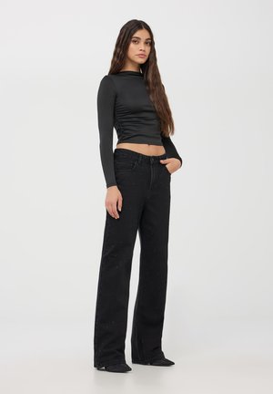 Terranova CON STRASS - Jeans baggy - nero denim