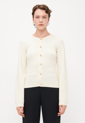 ONLIBI ELLA BUTTON CARDIGAN  - Gilet - whitecap gray melange/gold-coloured