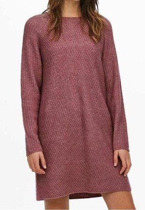 Strickkleid - metallic red