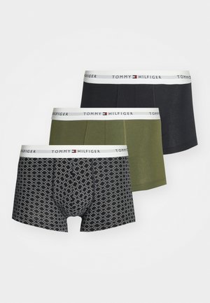 SIGNATURE 3P TRUNK PRINT - Úzke boxerky - flag geo sky/ut olive/navy