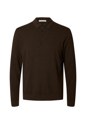 Selected, SLHBERG LS KNIT POLO B - T-shirt à manches longues - delicioso