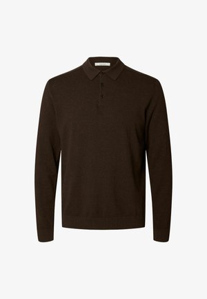 Selected, SLHBERG LS KNIT POLO B - Longsleeve - delicioso