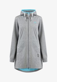 Geselecteerd, grau melange dunkelaqua