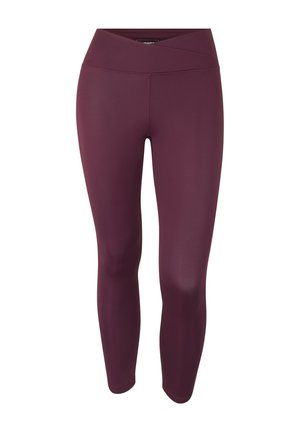 7/8 VITA INCROCIATA IN TESSUTO TECNICO - Leggings - bordeaux