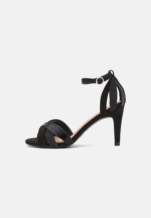 High heeled sandals - black