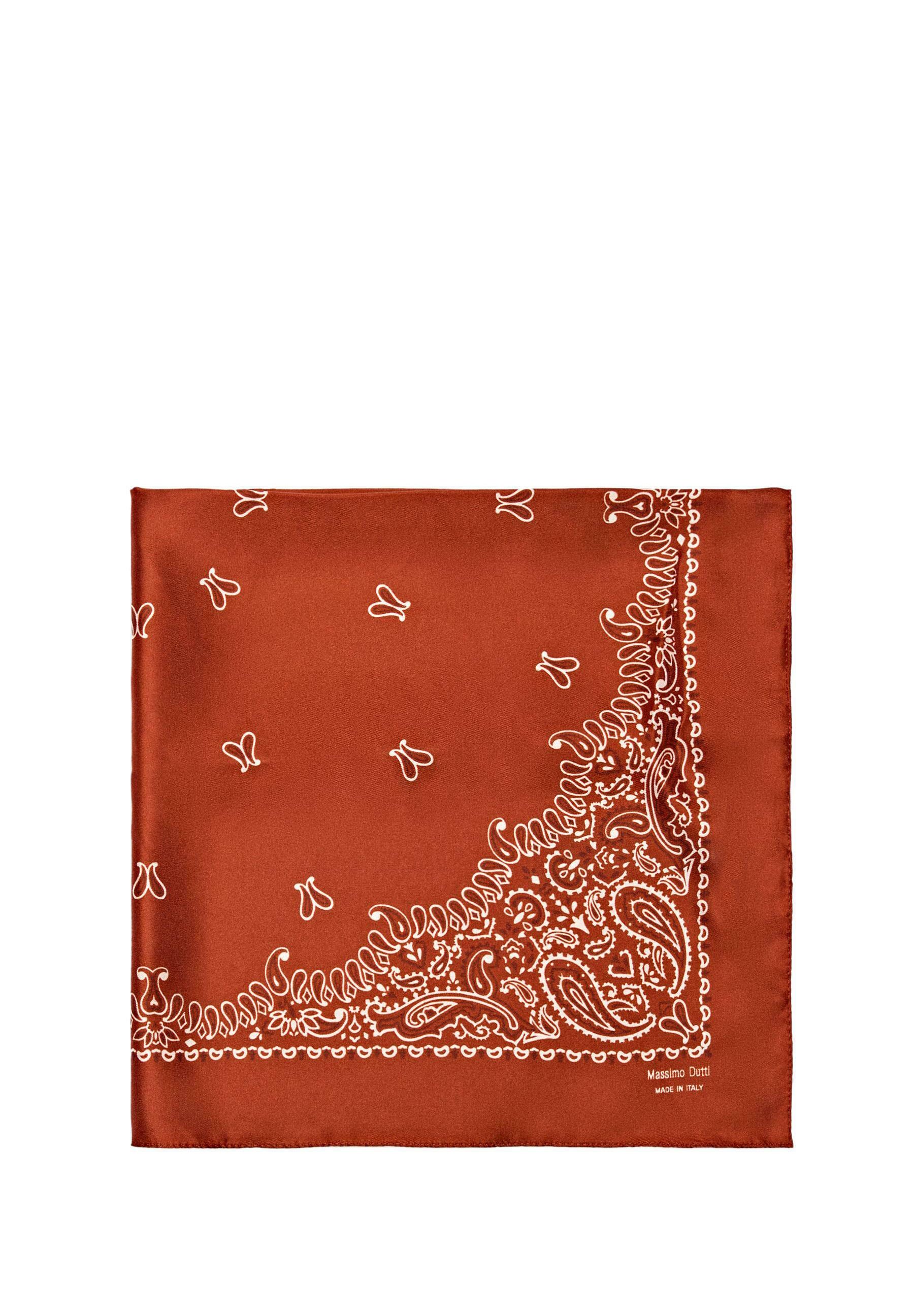 Freak Scene Sciarpa Bandana Quadrata Paisley – 100% Cotone – Rosso/Giallo Batik – Foulard Multiuso