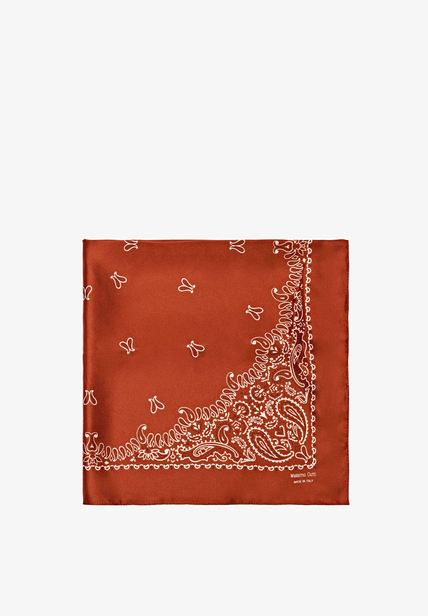 Freak Scene Sciarpa Bandana Quadrata Paisley – 100% Cotone – Rosso/Giallo Batik – Foulard Multiuso