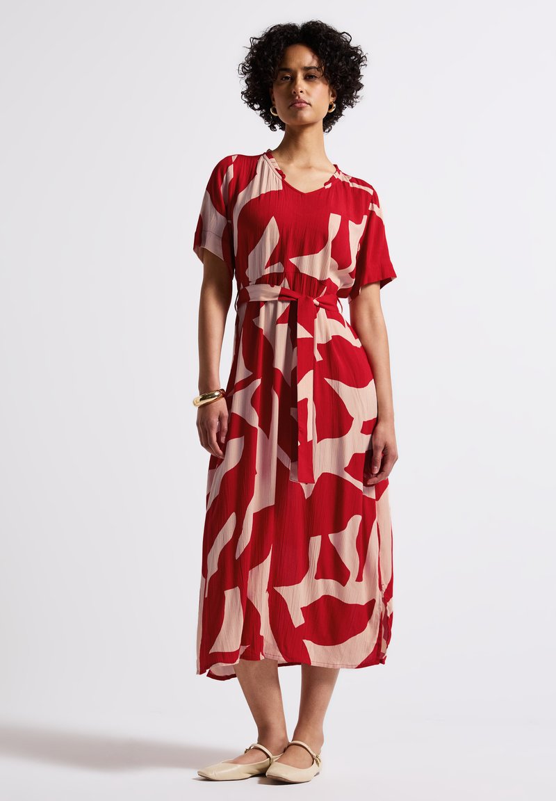 Street One MIT PRINT - Freizeitkleid - rot