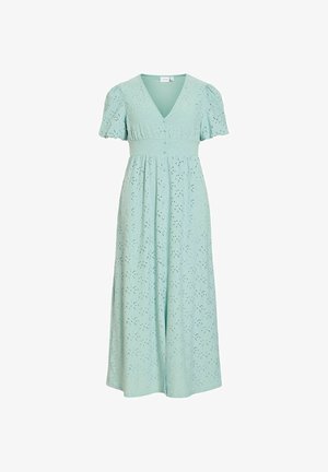 VILA, VIKAWA S/S ANKLE DRESS/1/KA - Maxikjole - blue surf