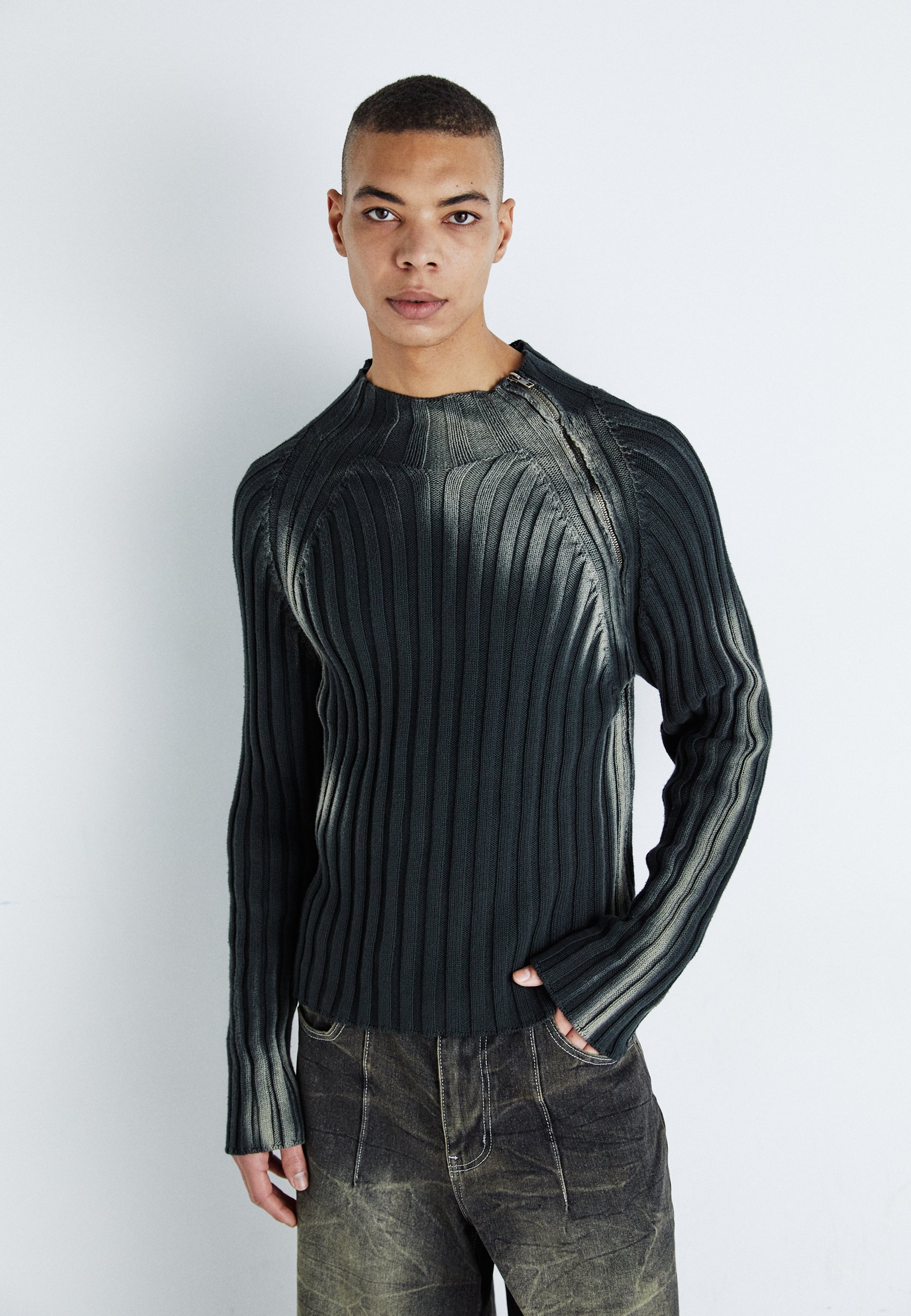Jaded London LUSTER ASYMMETRIC - Jumper - black - Zalando