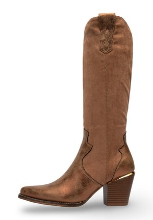 WAYNE - Bottes de cowboy / motard - camel